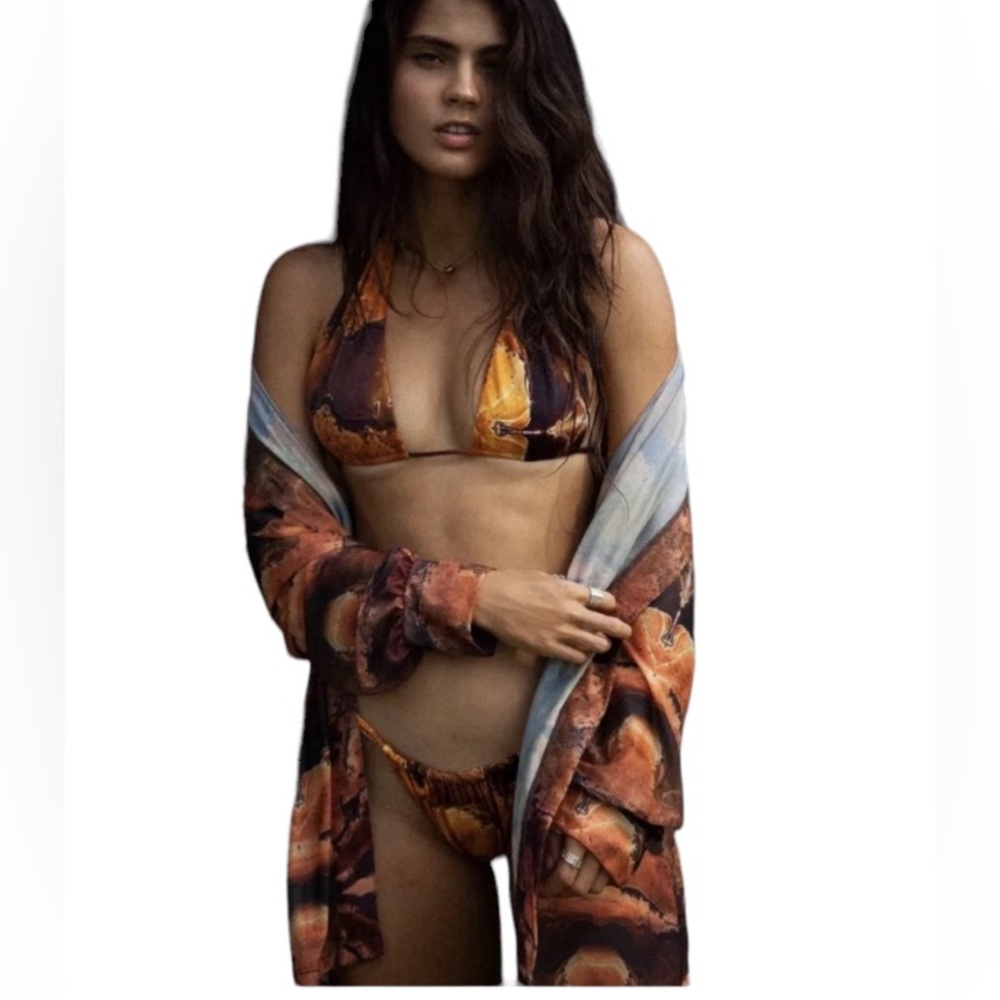 NWT June Joy swim mesh shirt - Flame🔥